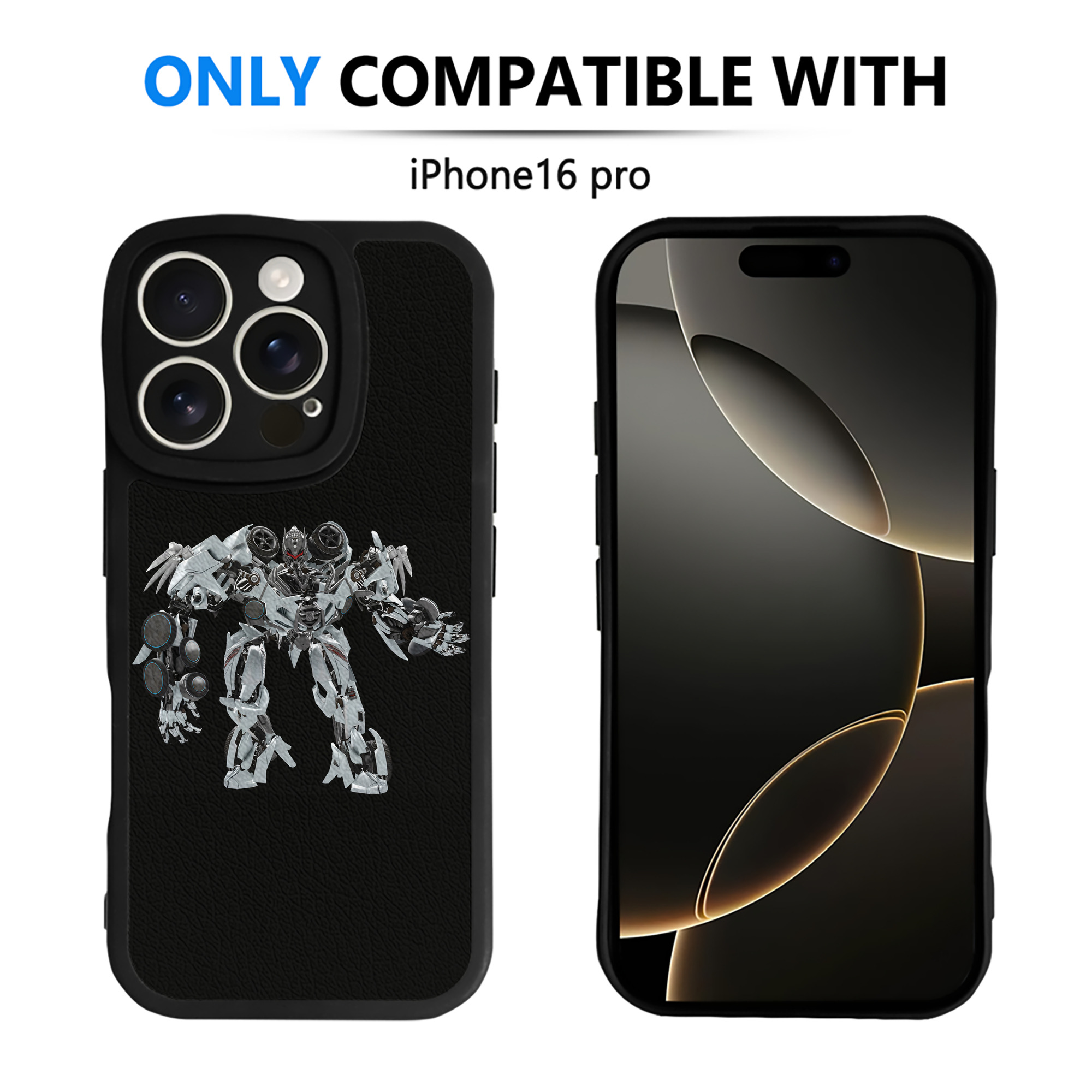 （画像用） Transformers トランスフォーマー 【iPhone 16シリーズ対応】シリコンスマホケース（レザー調） 材質：シリコン